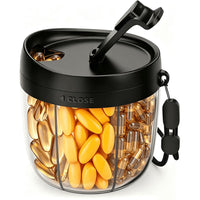 Portable 7-Compartment Pill Organizer – Cute Pill Dispenser with Wide Opening
