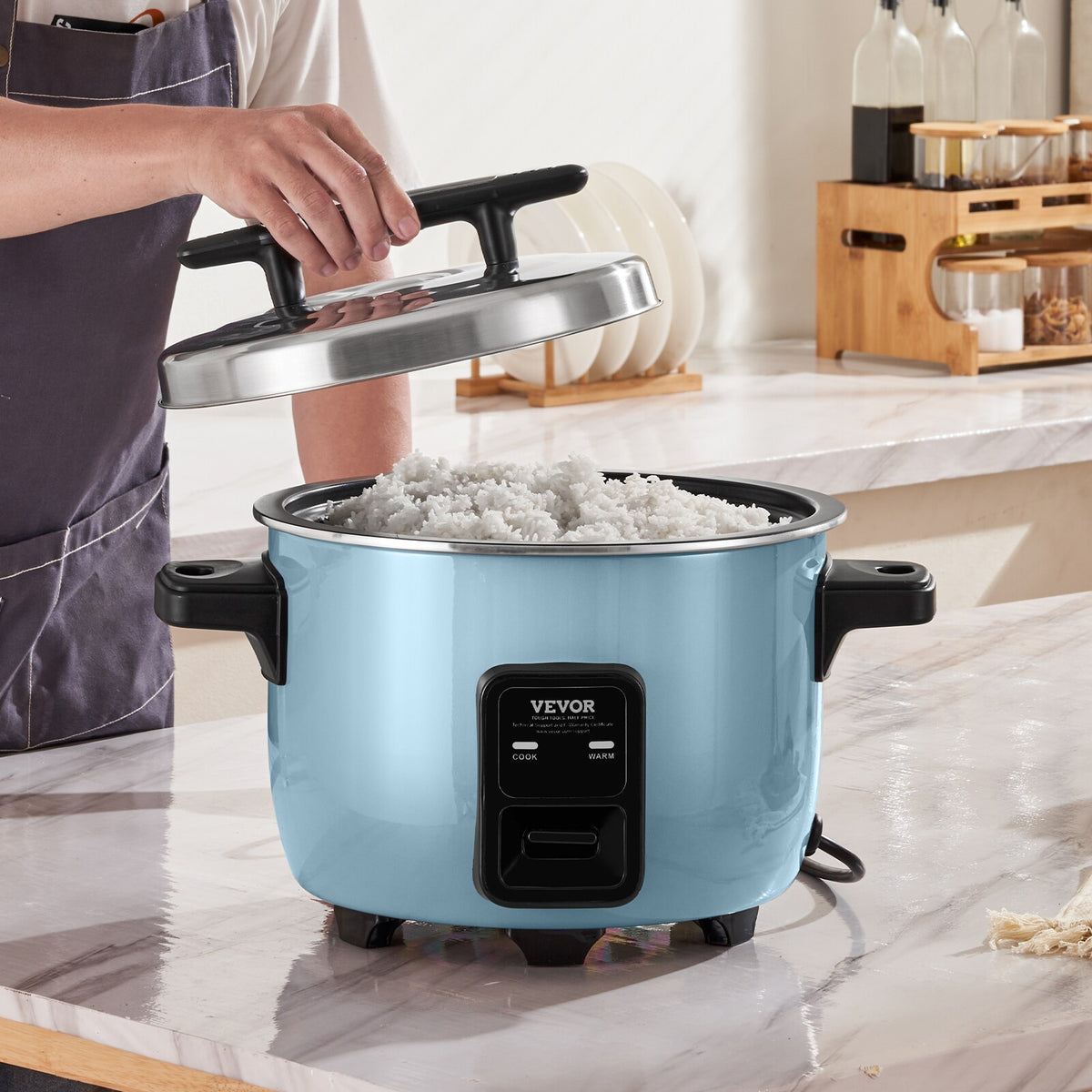 SucceBuy Commercial Rice Cooker – 8L/10L/13L Nonstick Rice Cooker with 24-Hour Keep Warm