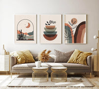 3PCS Boho Abstract Canvas Wall Art Set