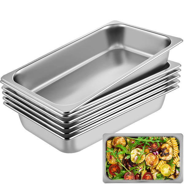 SucceBuy Stainless Steel Chafing Dish – 8.5L–20L Buffet Food Warmer with Gastronorm Pan