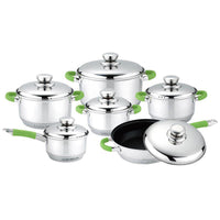 16PCS Stainless Steel Cookware Set – Nonstick Pots & Pans for Induction Cooktops