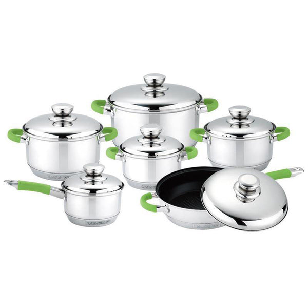 16PCS Stainless Steel Cookware Set – Nonstick Pots & Pans for Induction Cooktops