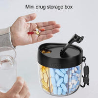 Portable 7-Compartment Pill Organizer – Cute Pill Dispenser with Wide Opening