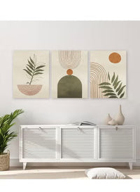 3PCS Boho Abstract Canvas Wall Art Set
