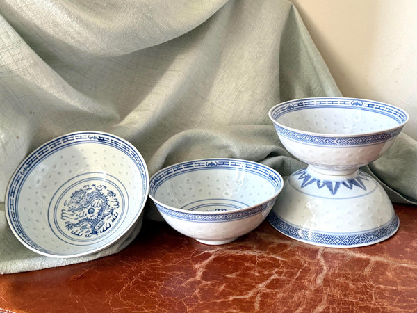 Jingdezhen Blue & White Dragon Porcelain Rice Bowl – Ceramic Ramen & Soup Bowl