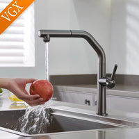 VGX Dual Spout Pull-Out Kitchen Faucet – Stainless Steel Drinking Water Mixer Tap