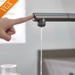 VGX Dual Spout Pull-Out Kitchen Faucet – Stainless Steel Drinking Water Mixer Tap