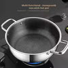 410 Stainless Steel Honeycomb Nonstick Soup Pot with Lid – Induction & Gas Compatible