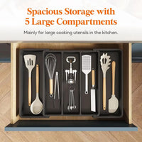 Expandable Kitchen Silverware Drawer Organizer – Adjustable Cutlery & Utensil Tray