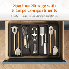 Expandable Kitchen Silverware Drawer Organizer – Adjustable Cutlery & Utensil Tray