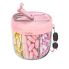 Portable 7-Compartment Pill Organizer – Cute Pill Dispenser with Wide Opening