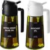 470ml 2-in-1 Olive Oil Sprayer & Dispenser – Glass Cooking Oil Spray Bottle
