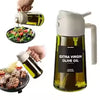 470ml 2-in-1 Olive Oil Sprayer & Dispenser – Glass Cooking Oil Spray Bottle