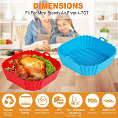 Square Silicone Air Fryer Liners