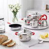 16PCS Stainless Steel Cookware Set – Nonstick Pots & Pans for Induction Cooktops