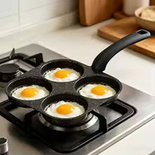 4-Cup Nonstick Frying Pan – Egg & Pancake Breakfast Maker for Gas & Induction Cooktops