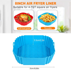 Square Silicone Air Fryer Liners