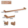 Brushed Rose Gold Bathroom Accessories Set – Towel Bar, Tissue Holder & Storage Rack