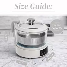 2026 Glass Mini Low Carb Rice Cooker – 2-Cup Capacity with Auto Lift Filter