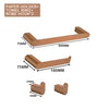 Brushed Rose Gold Bathroom Accessories Set – Towel Bar, Tissue Holder & Storage Rack