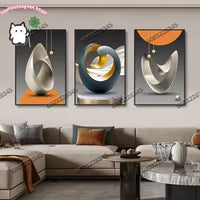 3PCS Modern Geometric Canvas Wall Art