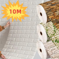 3D Self-Adhesive Foam Brick Wallpaper