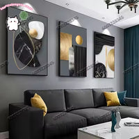 3PCS Modern Geometric Canvas Wall Art