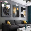 3PCS Modern Geometric Canvas Wall Art