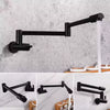 Solid Brass Deck-Mounted Kitchen Faucet with Spray Gun – Double-Jointed Hot & Cold Water Tap