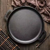 20cm Cast Iron Skillet with Wooden Handle – Pre-Seasoned Fry Pan for Gas & Induction