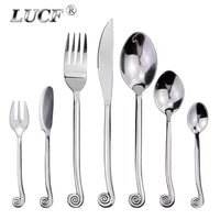4/6/16/24PCS Stainless Steel Cutlery Set – Mirror Finish Knife, Fork & Spoon Tableware