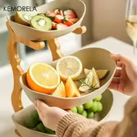 2/3-Tier Fruit & Snack Serving Stand – Modern Plastic Dessert & Candy Tray