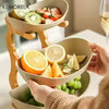 2/3-Tier Fruit & Snack Serving Stand – Modern Plastic Dessert & Candy Tray