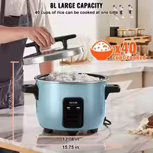 SucceBuy Commercial Rice Cooker – 8L/10L/13L Nonstick Rice Cooker with 24-Hour Keep Warm