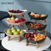 2/3-Tier Fruit & Snack Serving Stand – Modern Plastic Dessert & Candy Tray