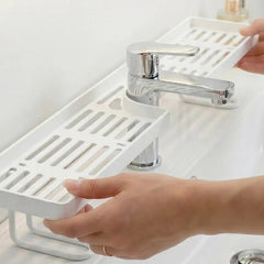Adjustable Sink Faucet Storage Rack