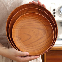 Japanese Style Wood Grain Serving Tray – Rectangular PP Tea & Food Tray