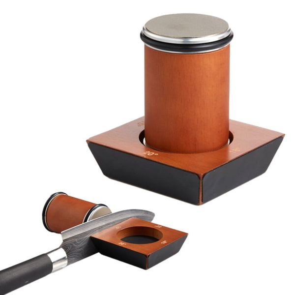 Wooden Rolling Knife Sharpener Kit – 4-Angle Diamond Knife Sharpening System